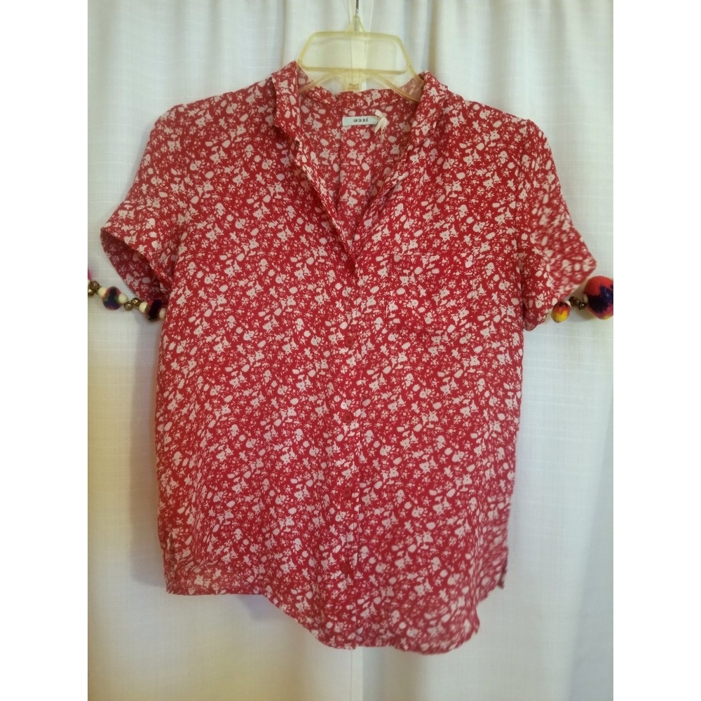 Floral Button down | short sleeve shirt